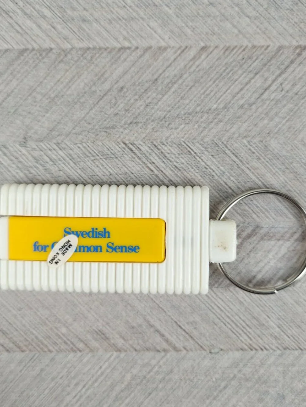 Vintage Ikea Keychain Retractable Pen Swedish For Common Sense